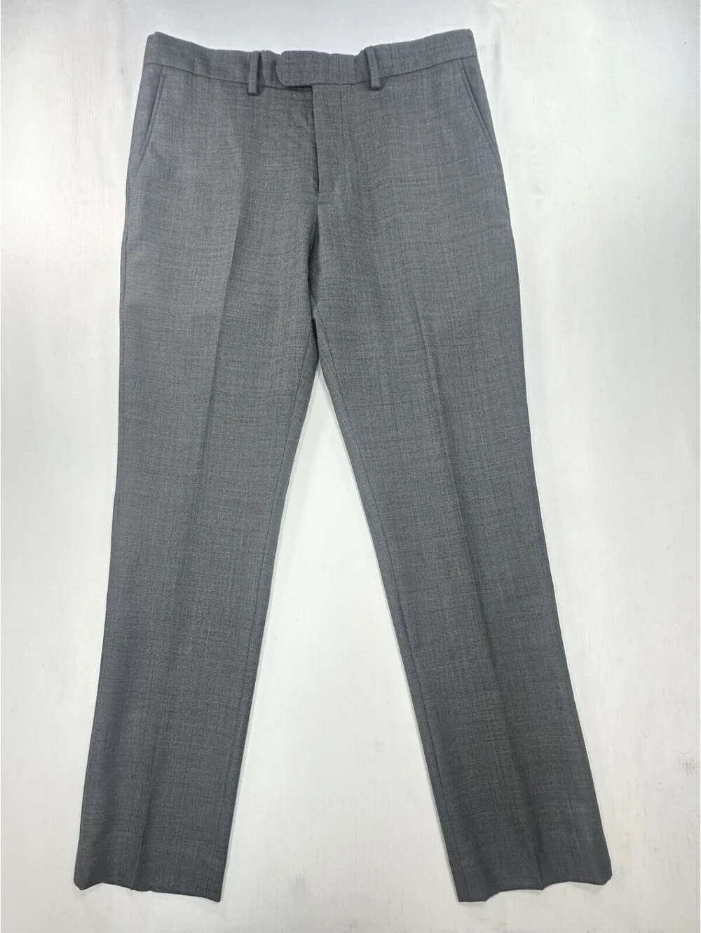 J Crew Bowery Slim 100% Wool Dress Pants Gray Mens 32/30